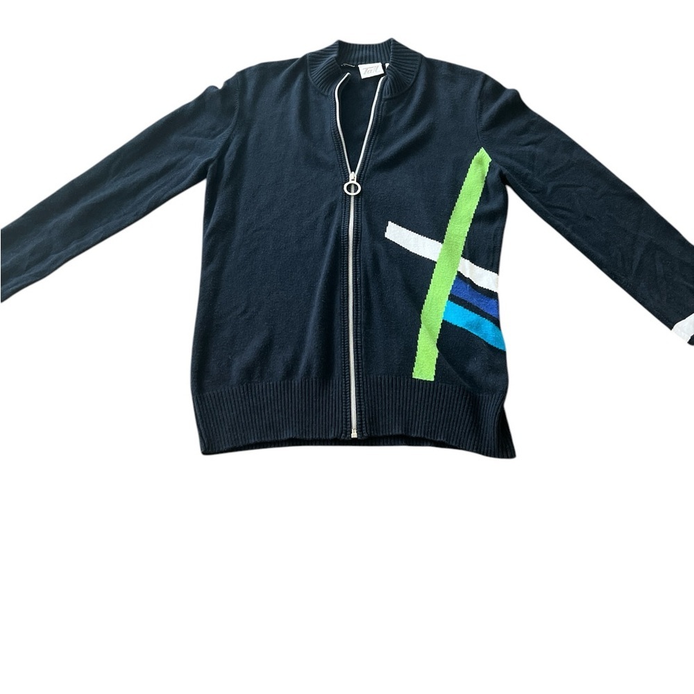Tail Tech Activewear Full Zip Sweater Size S Navy